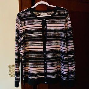 Women’s cardigan sweater.